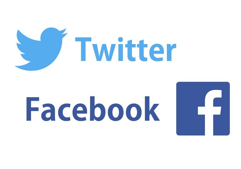 TwitterとFacebookのロゴ